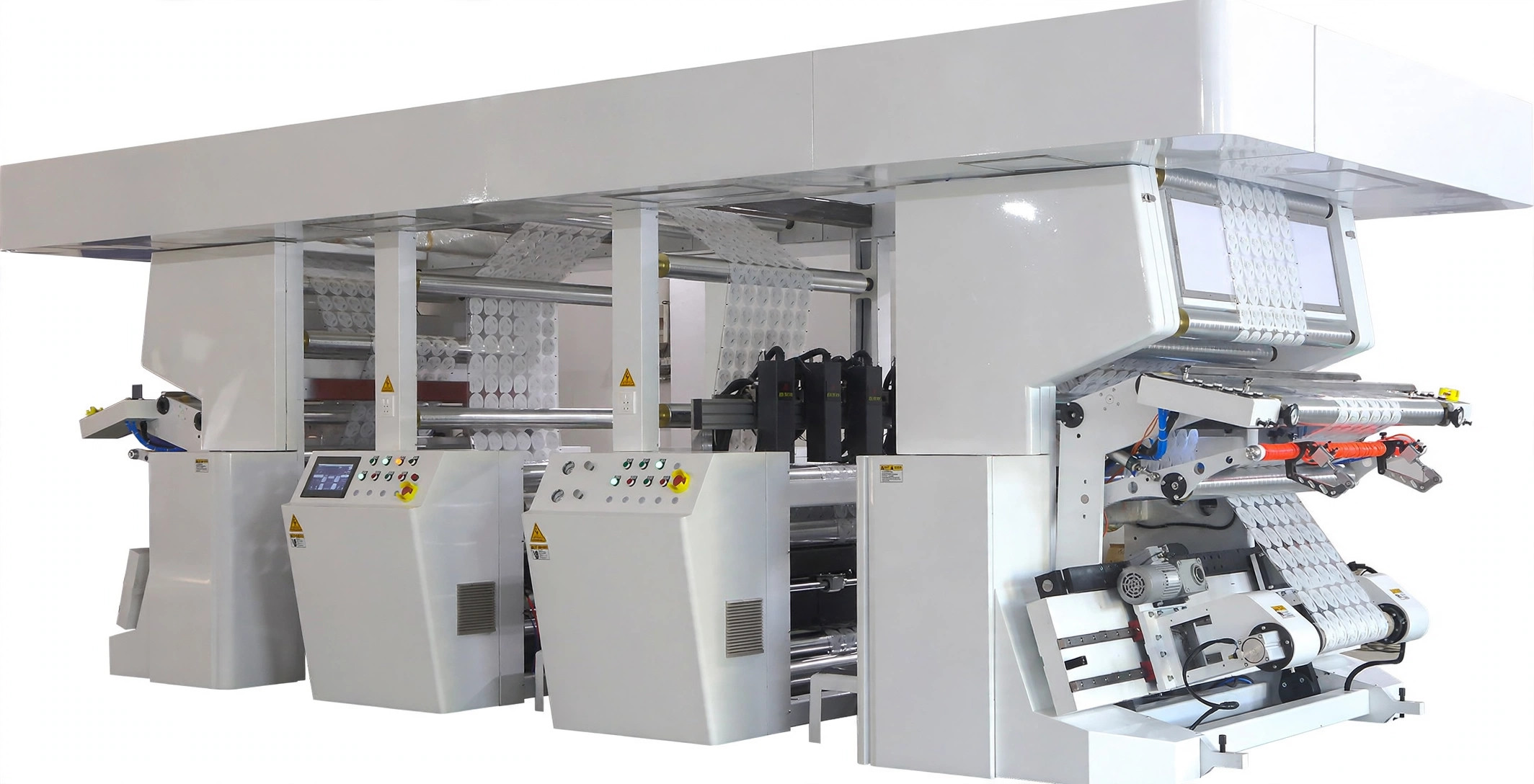 Inkjet coding and rewinding machine