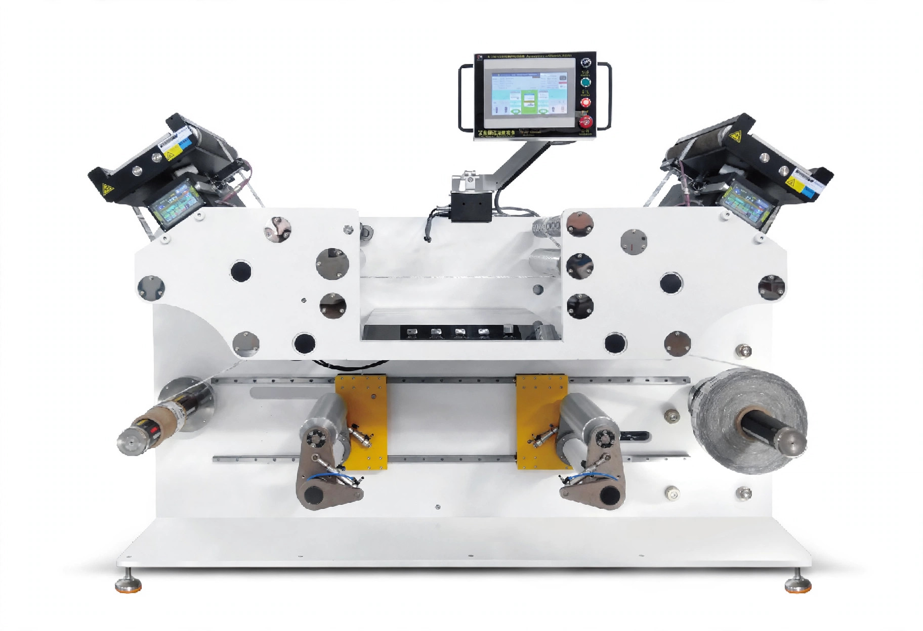 Inspection and rewinding machine